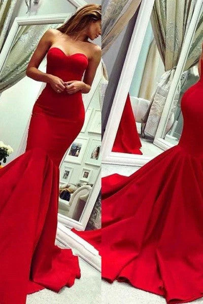 Mermaid Sweetheart Prom Dress Floor Length Long Evening Dress - Image 3
